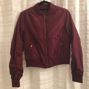 Romeo + Juliet Couture Maroon Bomber Jacket